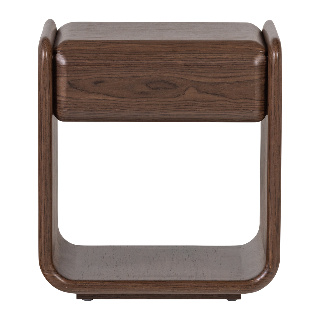 ELURA DRESSER/NIGHT STAND 1 DRAWER WOOD VENEER BROWN