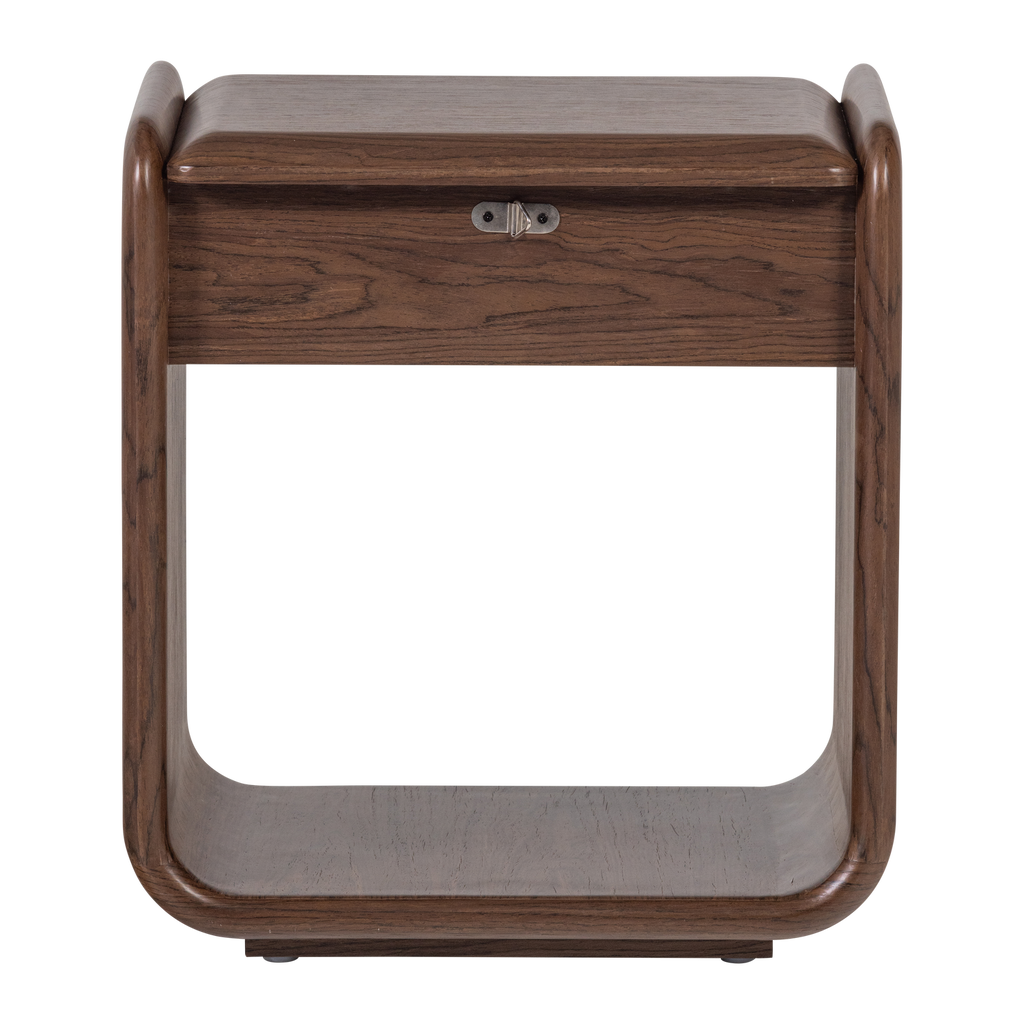 ELURA DRESSER/NIGHT STAND 1 DRAWER WOOD VENEER BROWN