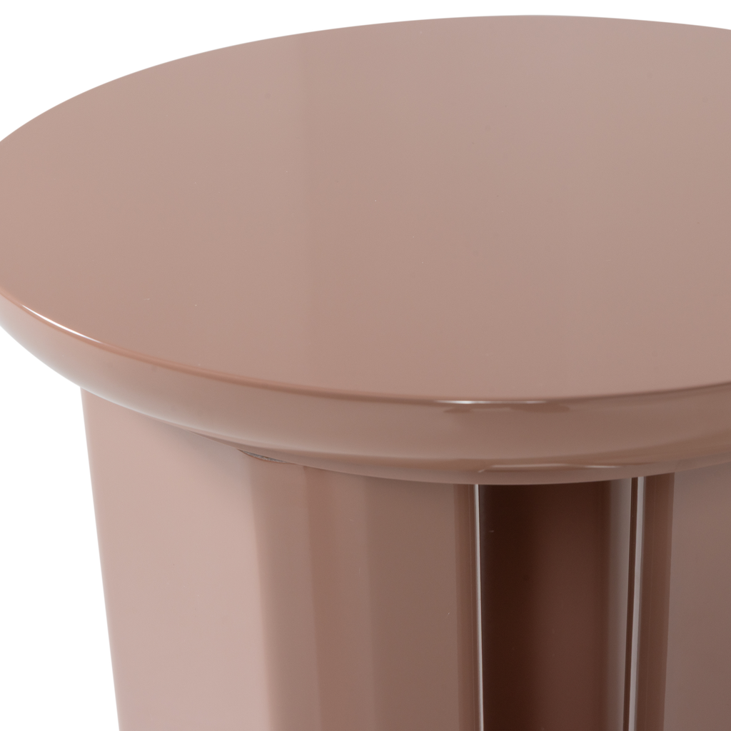 ORIVO SIDE TABLE WOOD HIGH GLOSS OLD PINK [fsc]