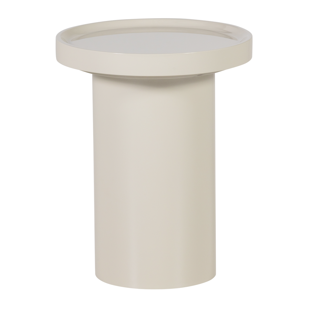 VELUNA SIDE TABLE 51X40 CM WOOD HIGH GLOSS SAND [fsc]