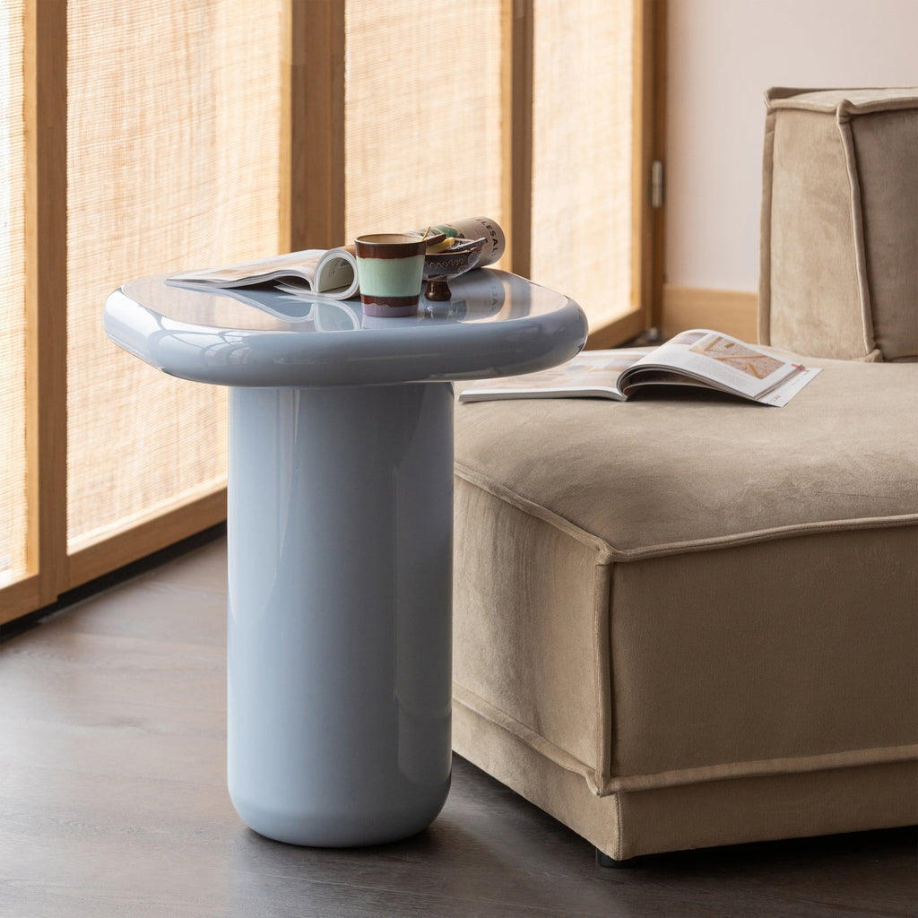 ZAVA SIDE TABLE WOOD HIGH GLOSS LIGHT BLUE [fsc]