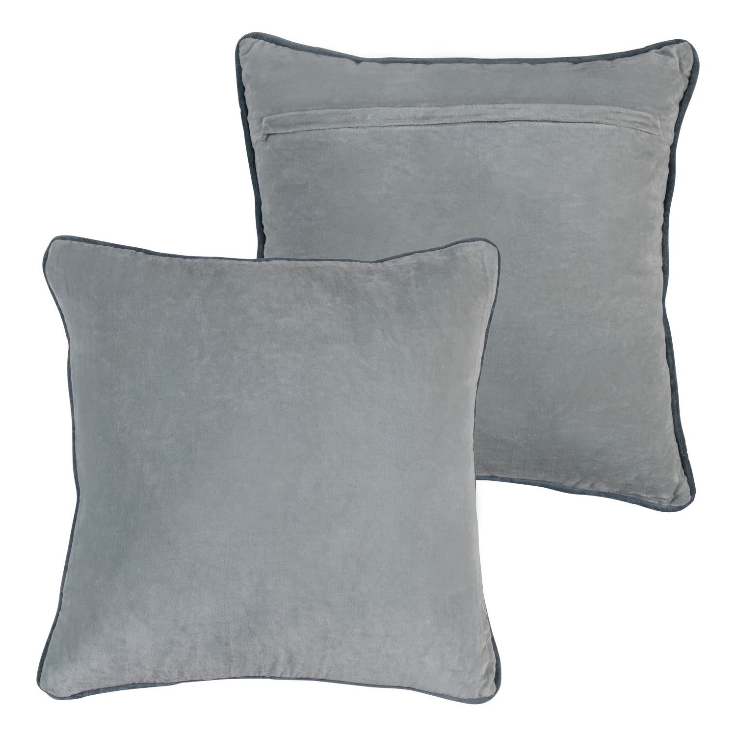 LIRA CUSHIONS VELVET BLUE/ORANGE - SET OF 4