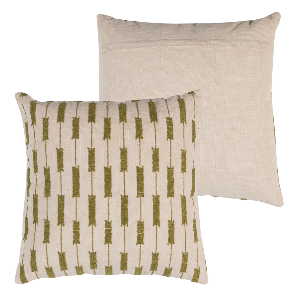 VOLA CUSHIONS VELVET GREEN/ORANGE - SET OF 4