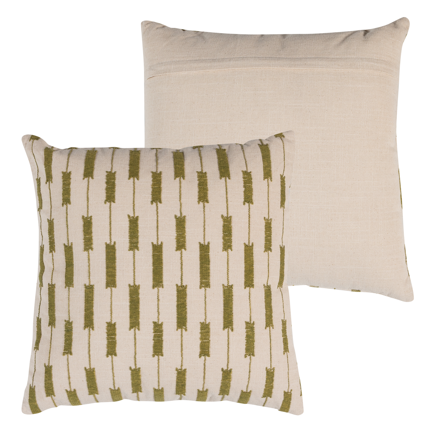 VOLA CUSHIONS VELVET GREEN/ORANGE - SET OF 4
