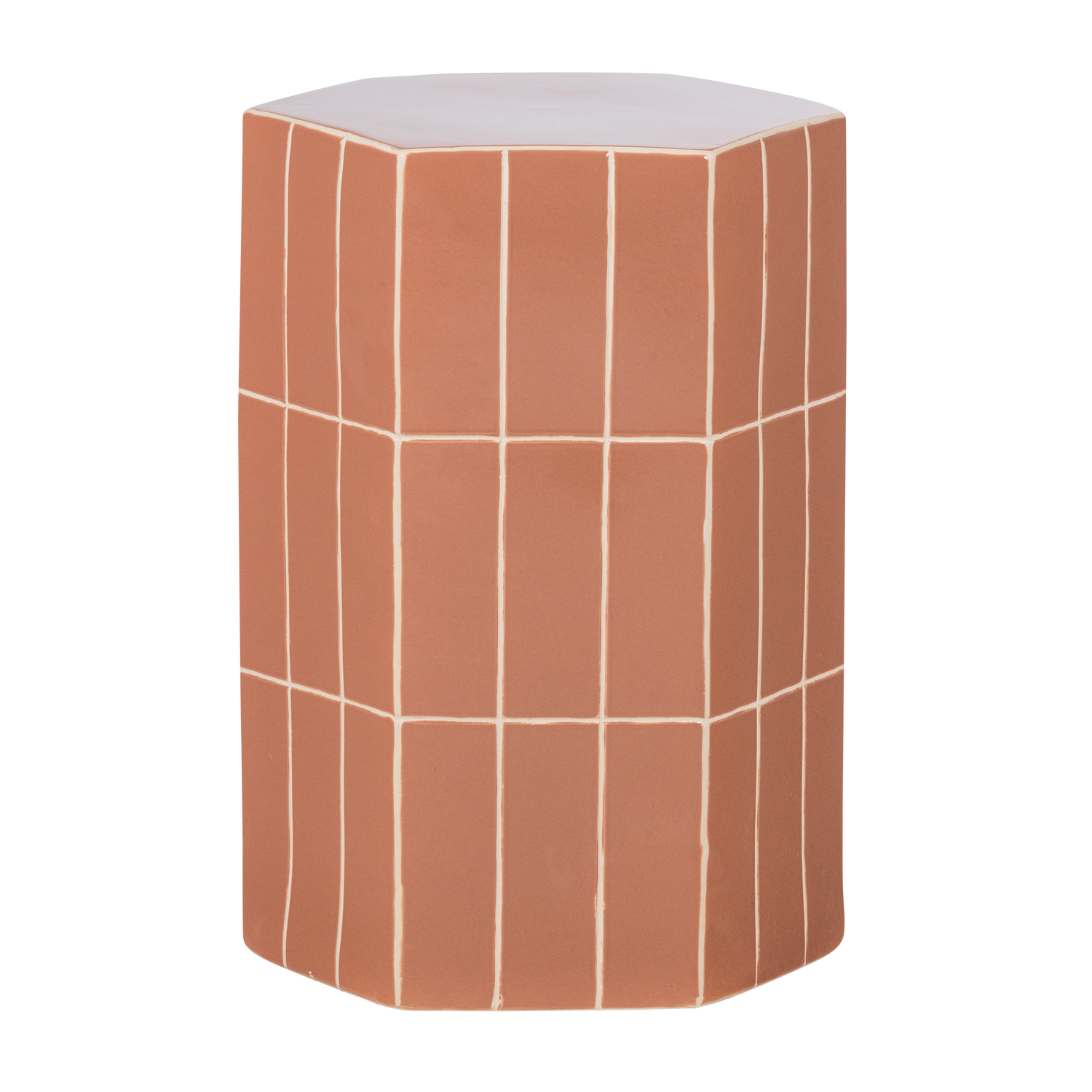 PLU DECORATIVE SIDE TABLE 54X38X32 CM CERAMIC OLD PINK