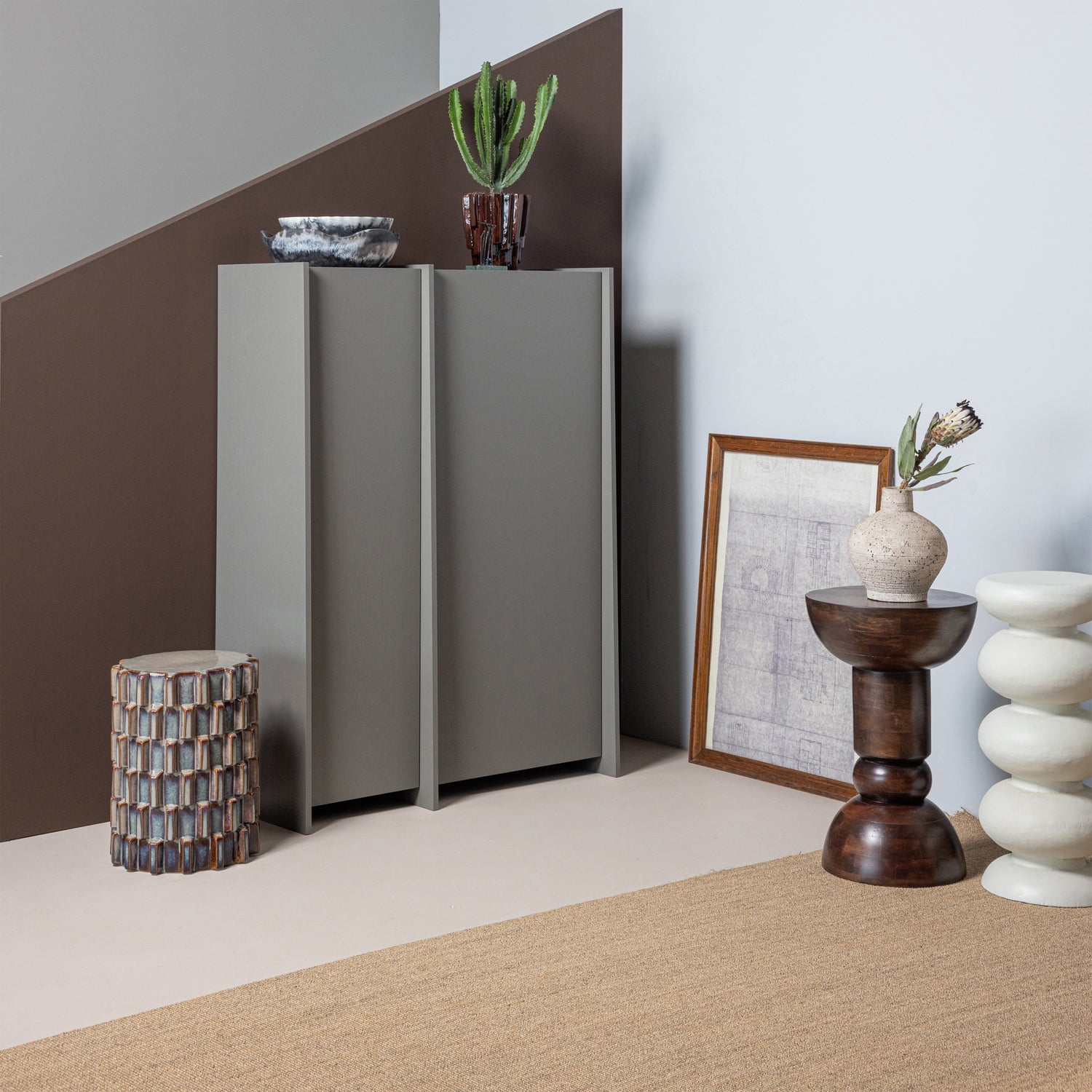 EMEL SIDE TABLE MANGO WOOD DARK BROWN [fsc]