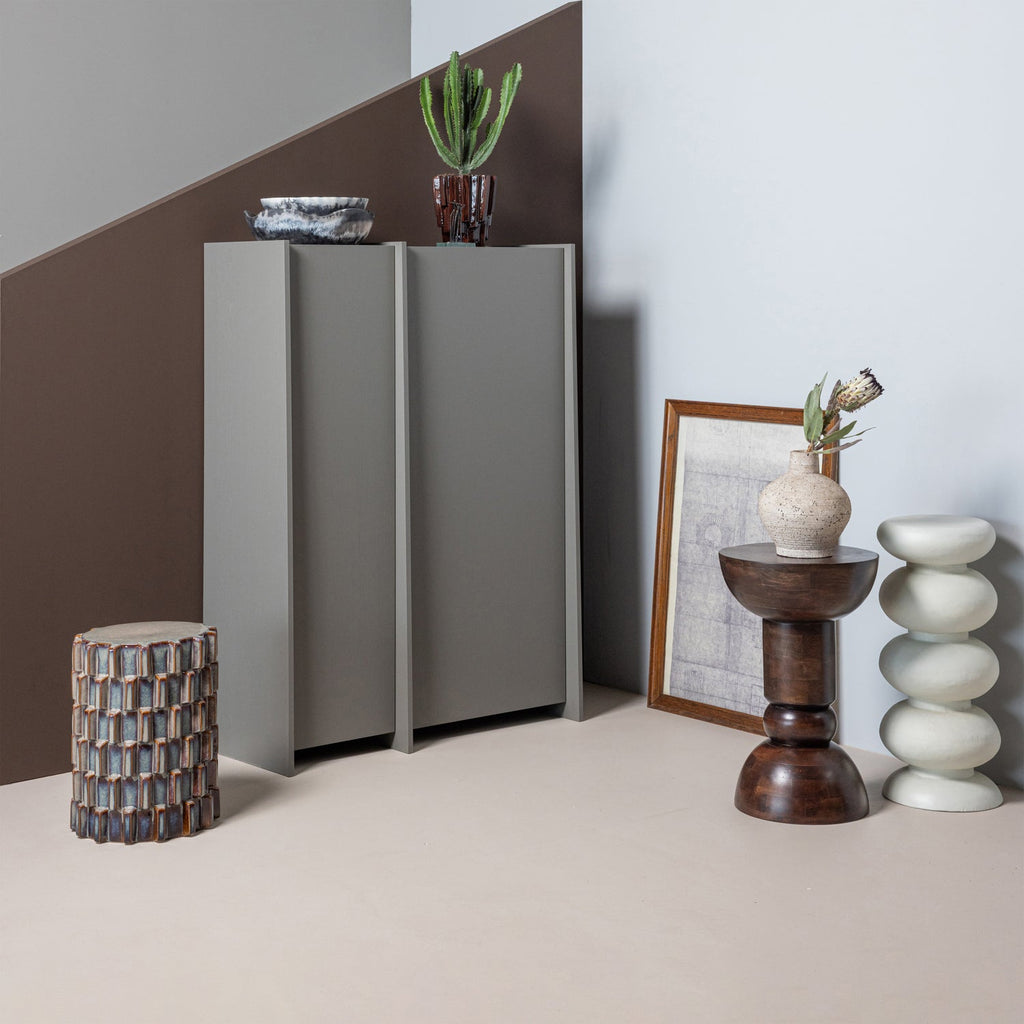 EMEL SIDE TABLE MANGO WOOD DARK BROWN [fsc]