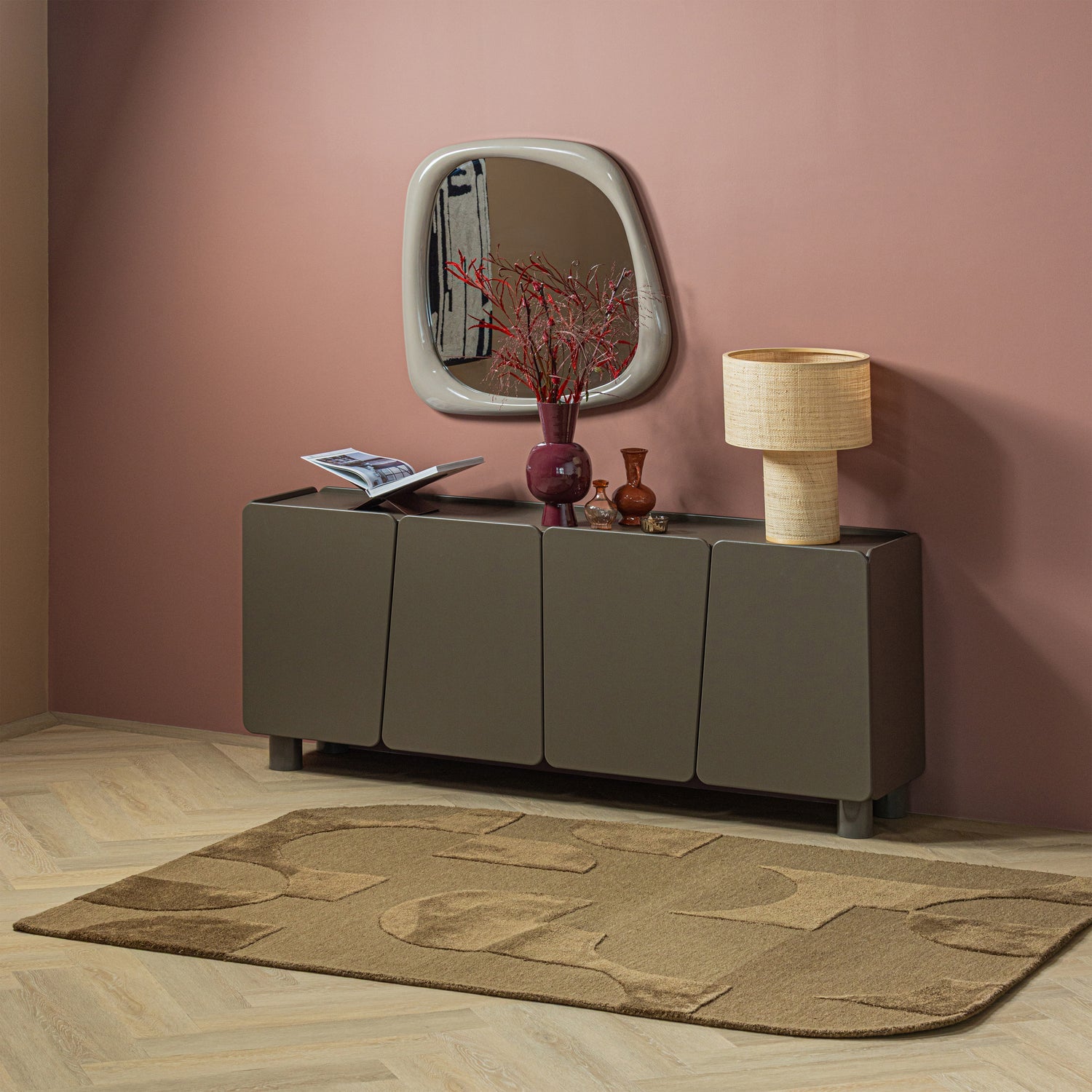 LIVO RUG VISCOSE/WOOL BROWN 170x240 CM