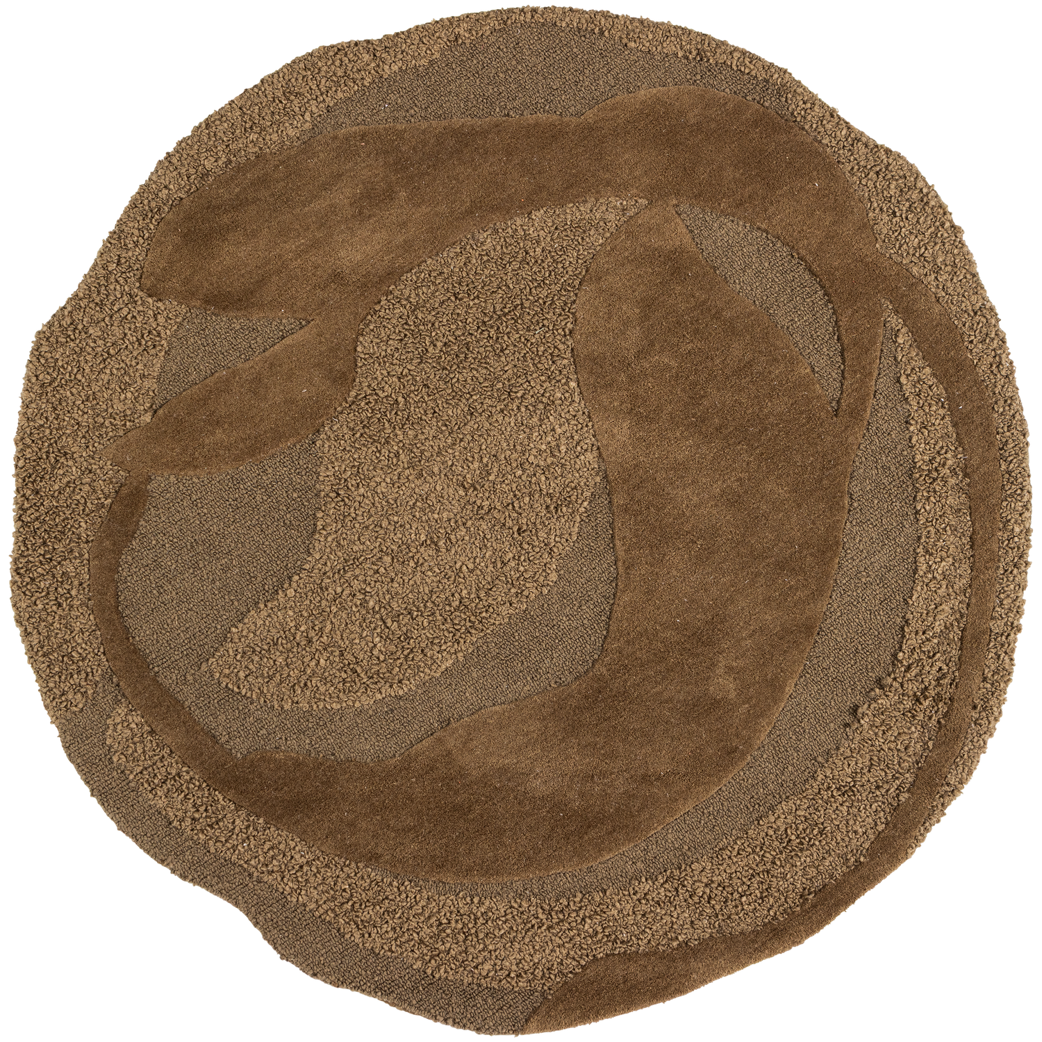ORVI RUG WOOL/POLYESTER BROWN O160 CM
