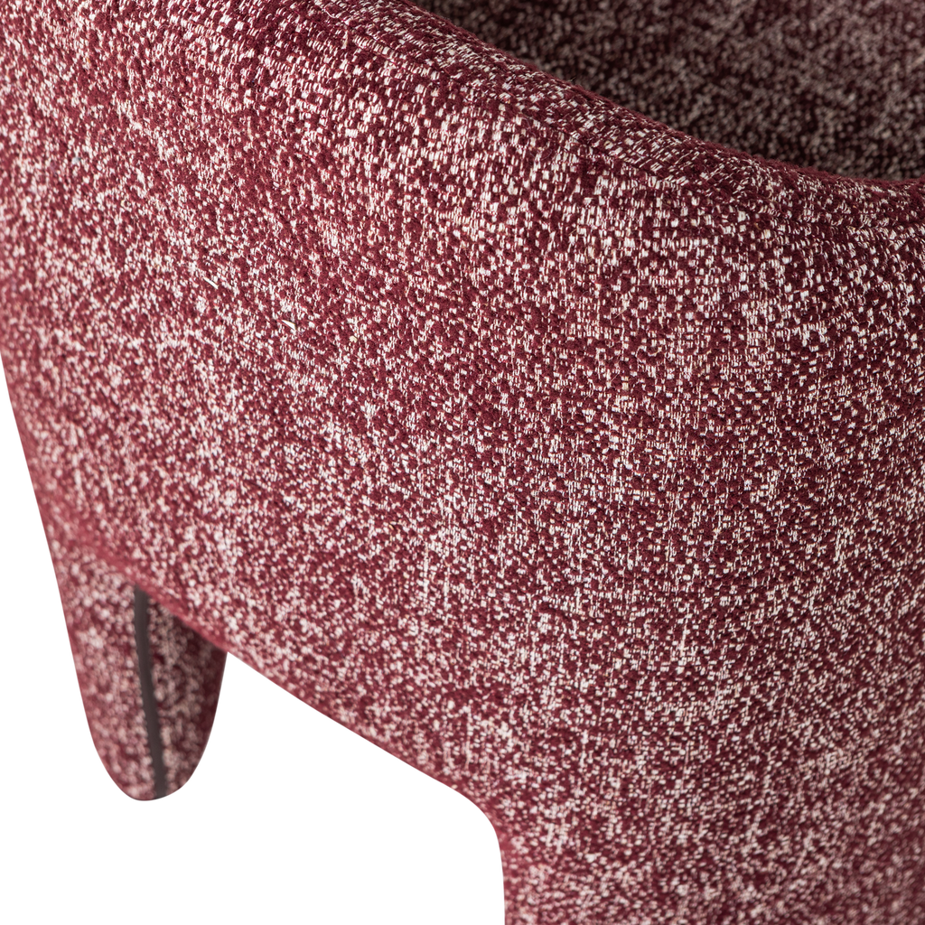 CORDO DINING CHAIR WITH WHEELS BURGUNDY RED MELANGE [fsc]