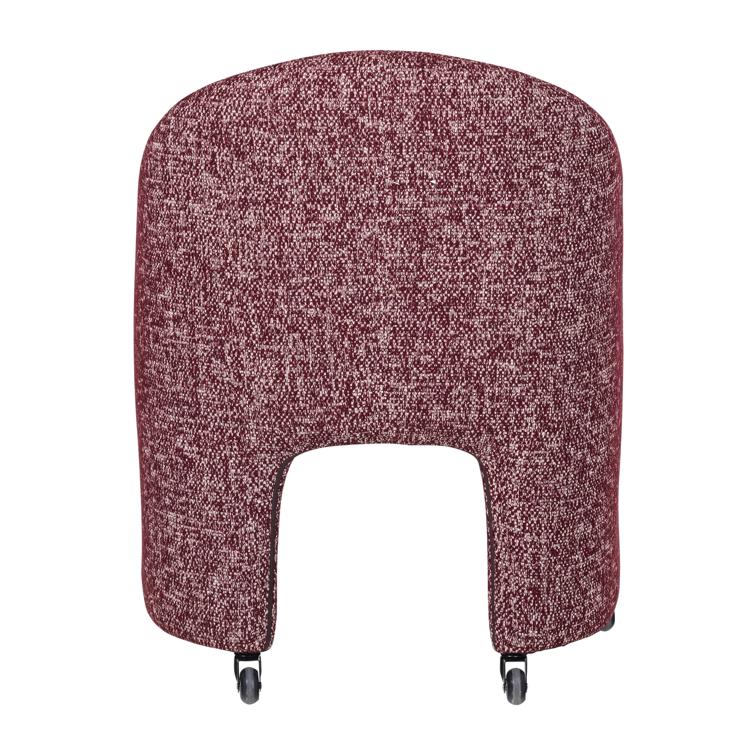 CORDO DINING CHAIR WITH WHEELS BURGUNDY RED MELANGE [fsc]