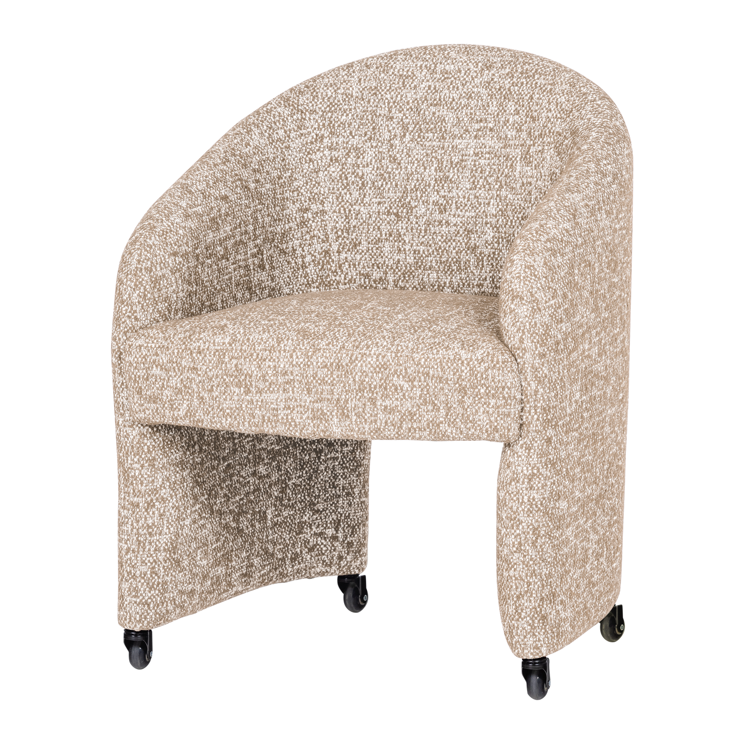 CORDO DINING CHAIR WITH WHEELS NATURAL MELANGE [fsc]