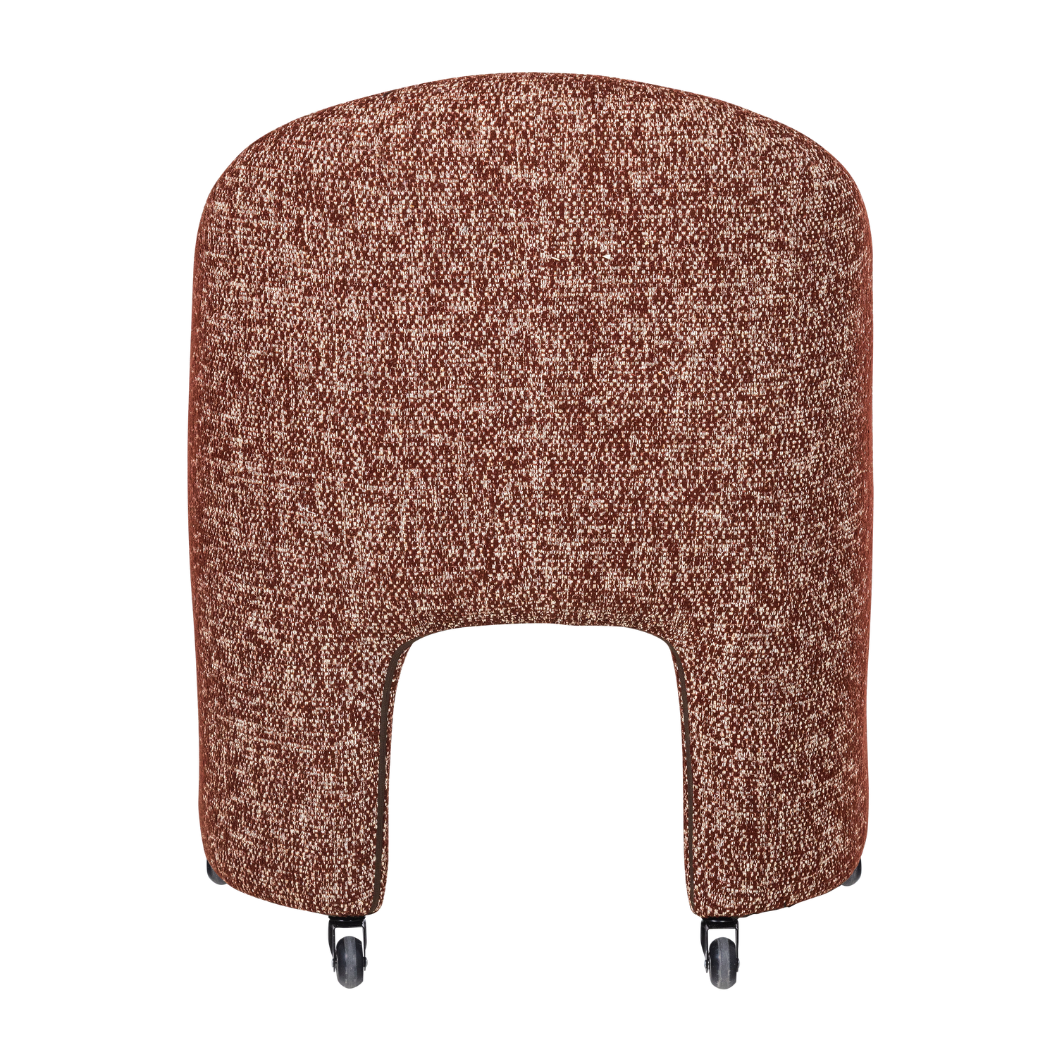 CORDO DINING CHAIR WITH WHEELS RUST BROWN MELANGE [fsc]