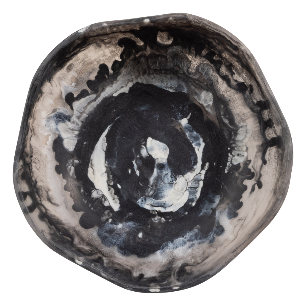 EVO DECORATION BOWL EPOXY BLACK MELANGE
