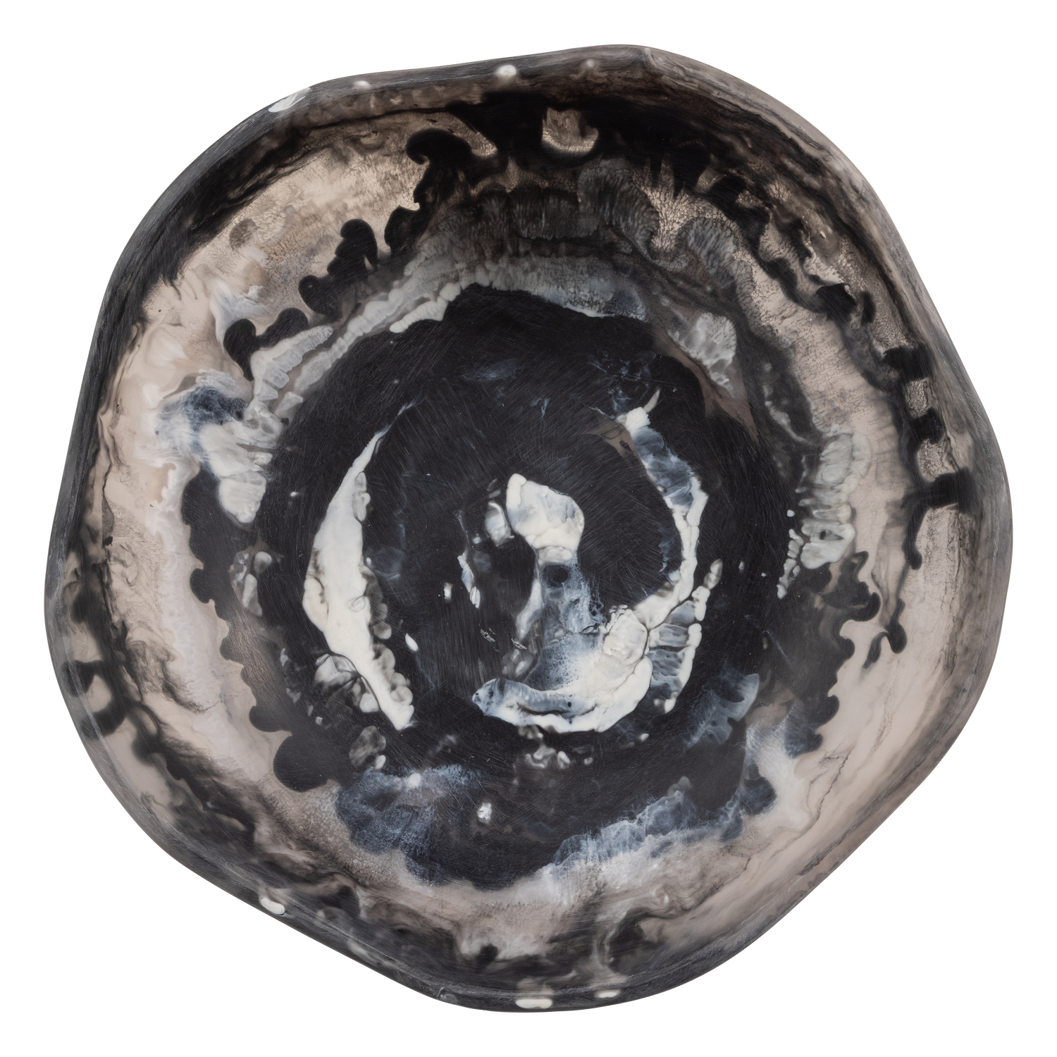 EVO DECORATION BOWL EPOXY BLACK MELANGE