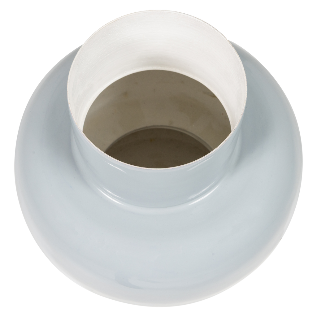 AURI VASE 27X20 CM METAL HIGH GLOSS LIGHT GREY