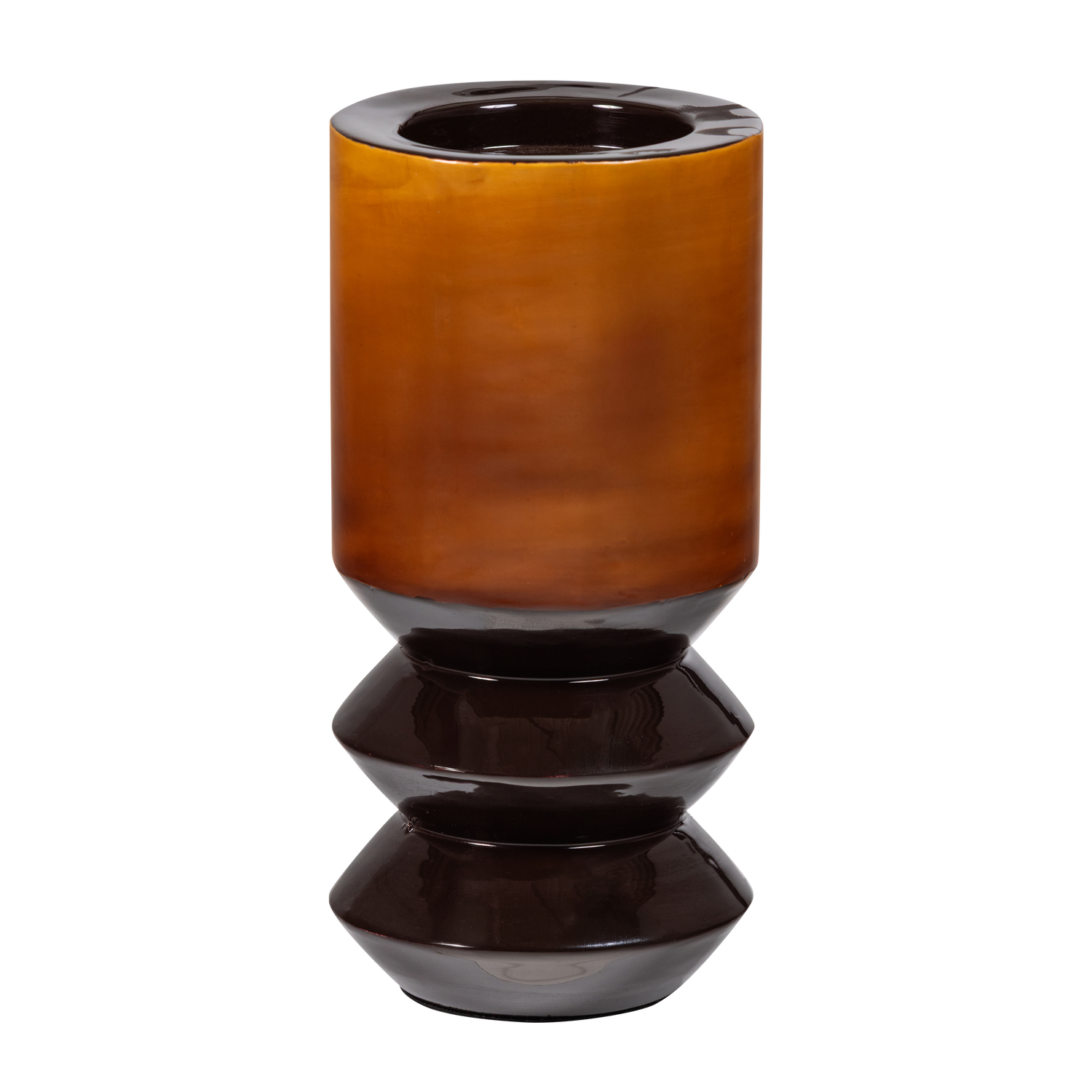 KIVA CANDLE HOLDER 33X15 CM METAL BROWN