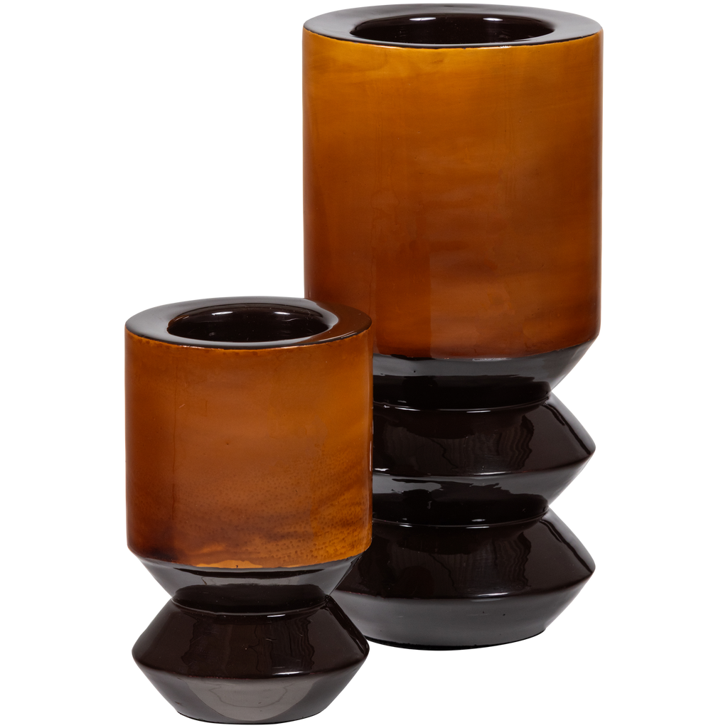 KIVA CANDLE HOLDER 20X12 CM METAL BROWN