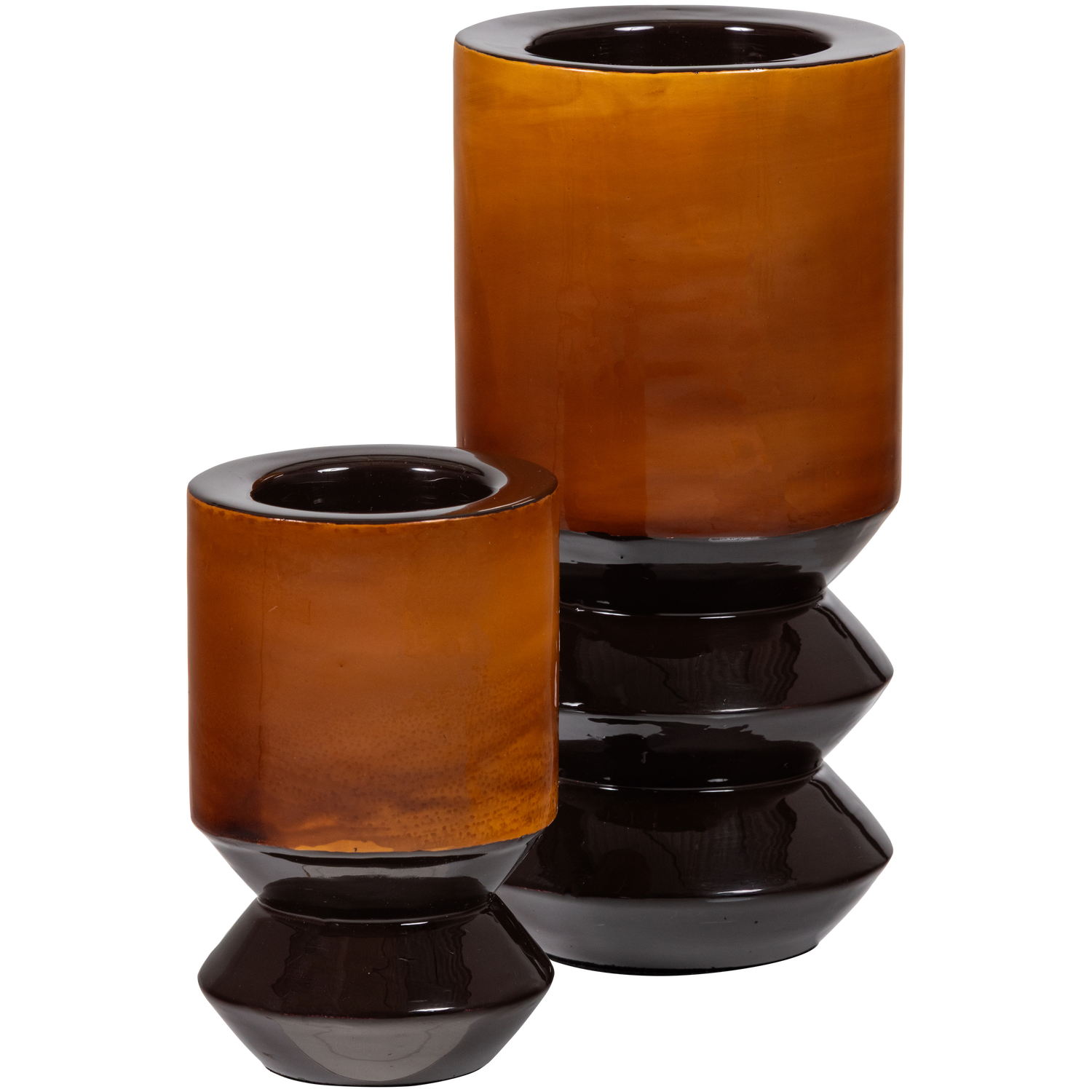 KIVA CANDLE HOLDER 20X12 CM METAL BROWN