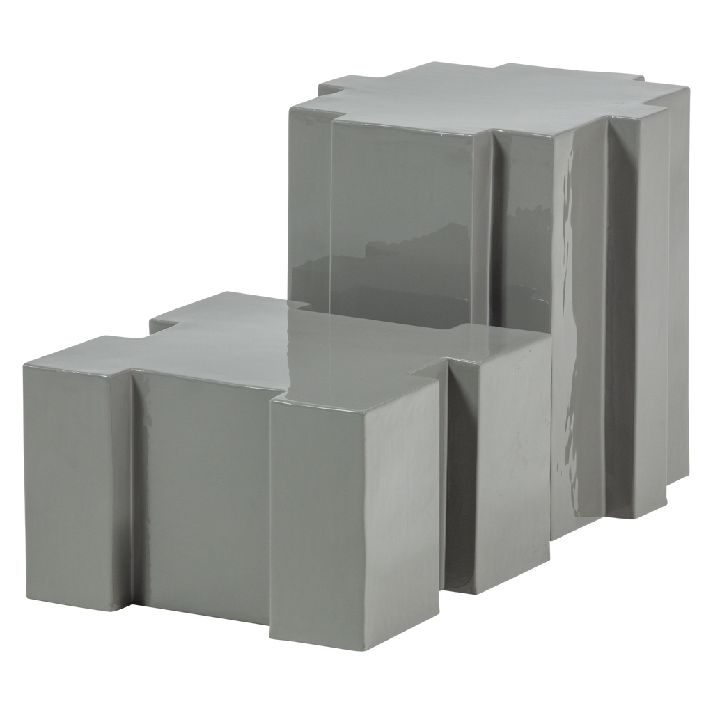 JASMIR SIDE TABLES METAL GREY - SET OF 2