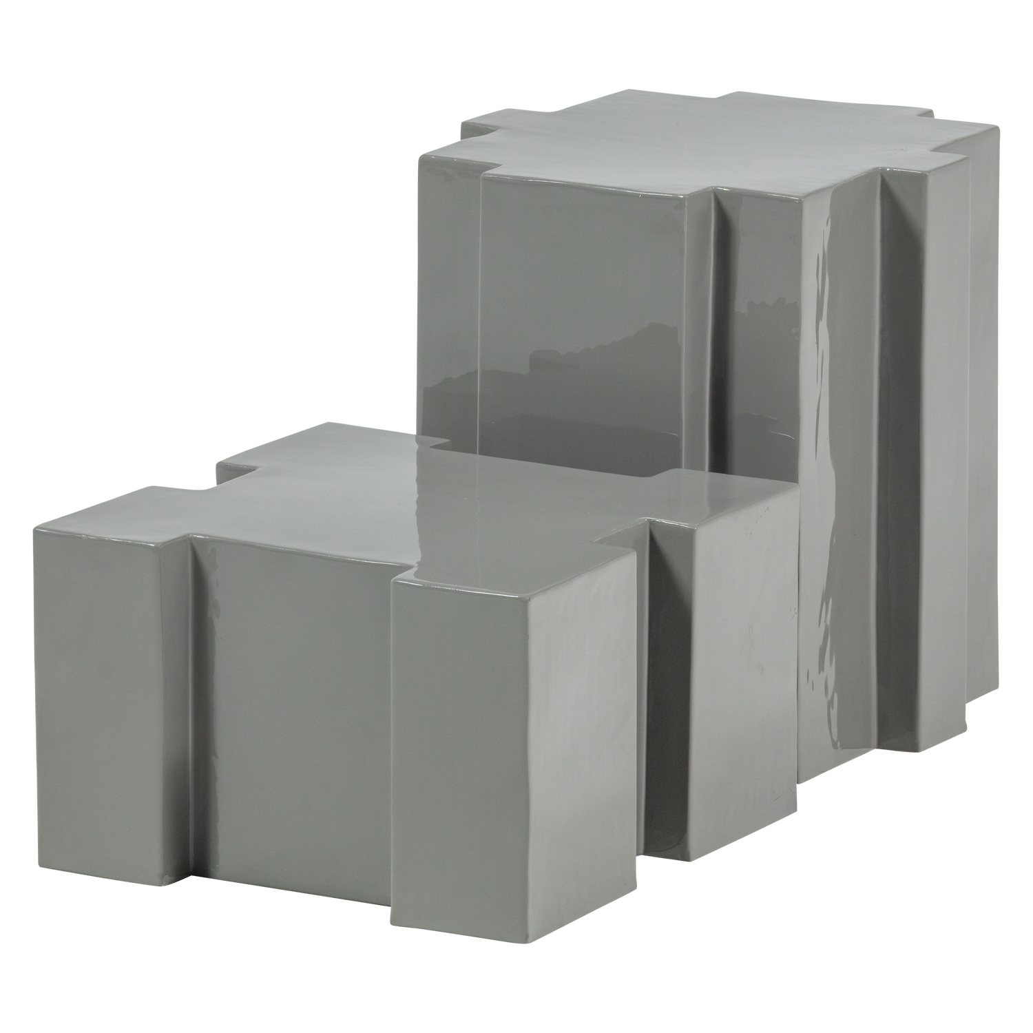 JASMIR SIDE TABLES METAL GREY - SET OF 2