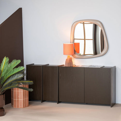BROCK SIDEBOARD 200 CM ASH VENEER MID BROWN [fsc]