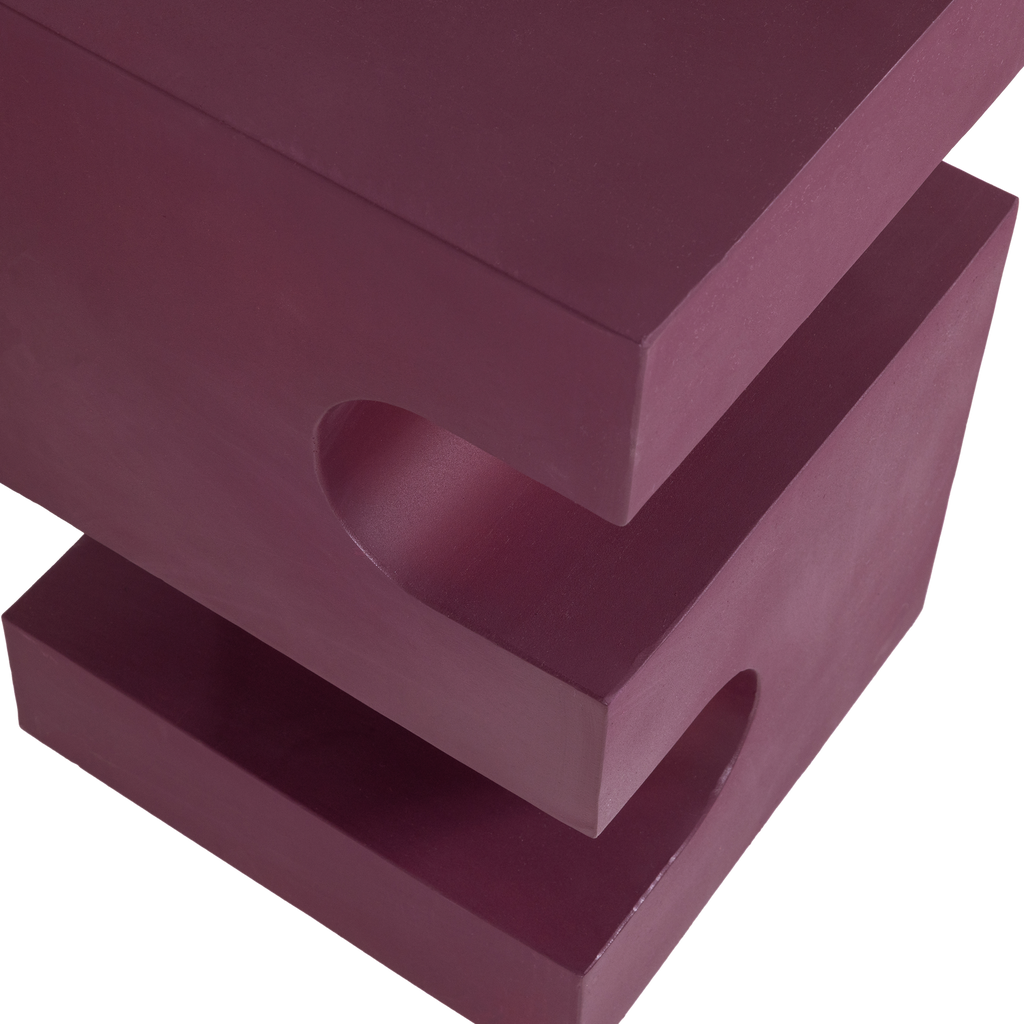 JESSA SIDE TABLE METAL PURPLE/BROWN