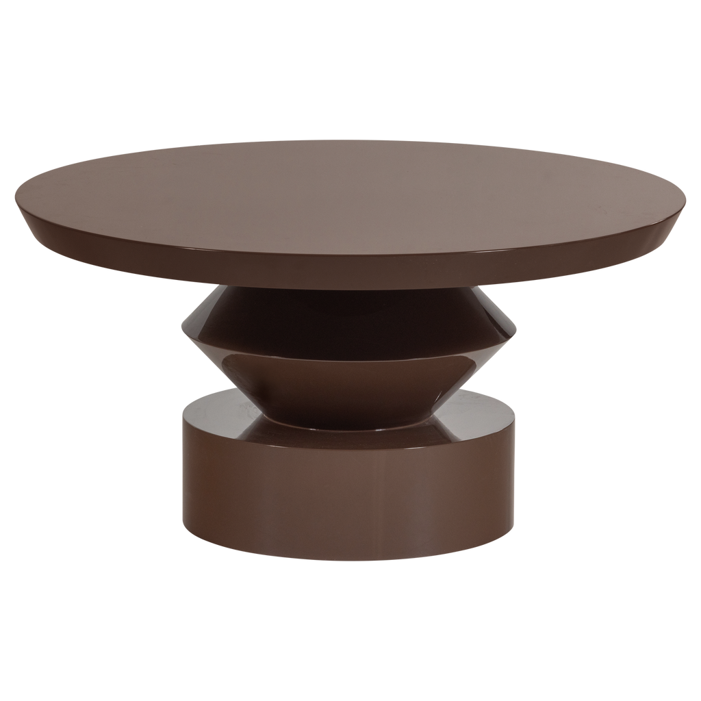 AUREN COFFEE TABLE WOOD HIGH GLOSS BROWN [fsc]