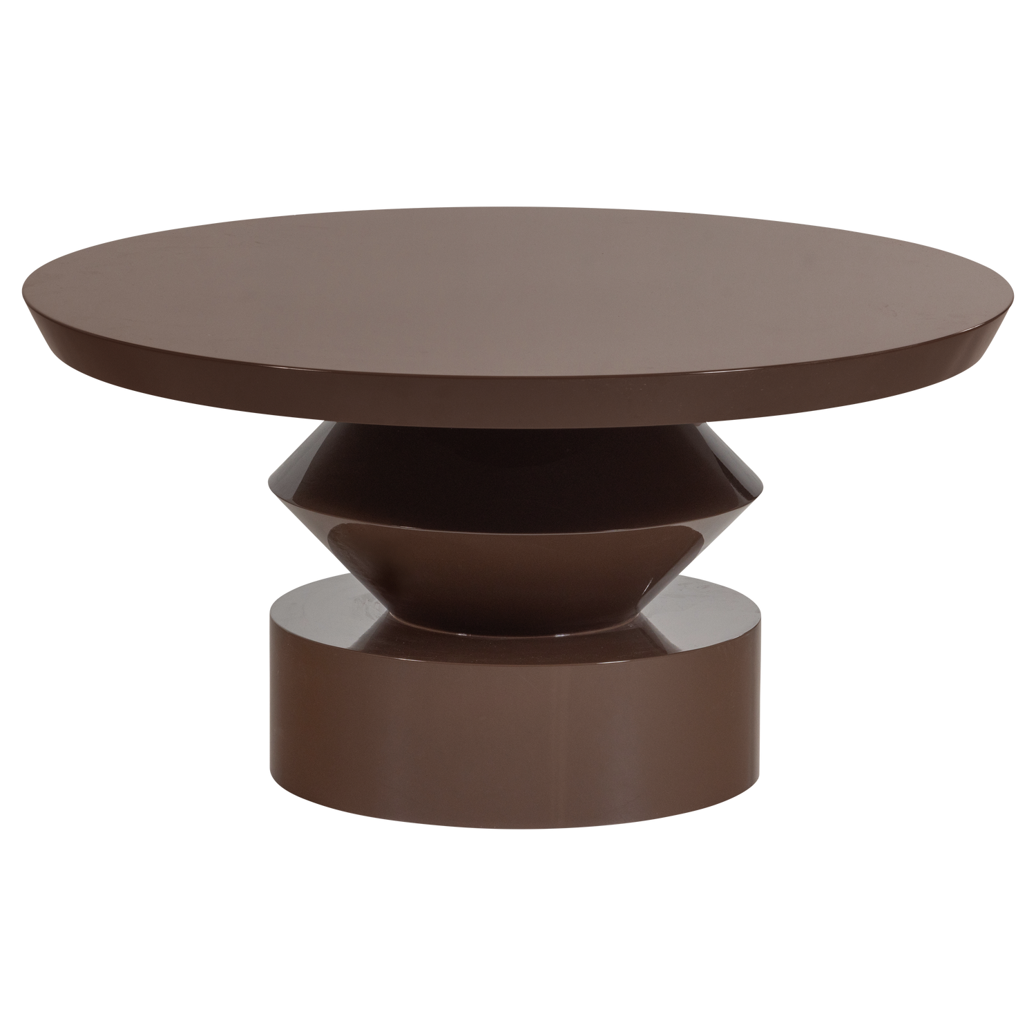 AUREN COFFEE TABLE WOOD HIGH GLOSS BROWN [fsc]