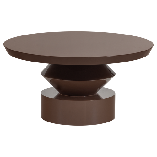 AUREN COFFEE TABLE WOOD HIGH GLOSS BROWN [fsc]