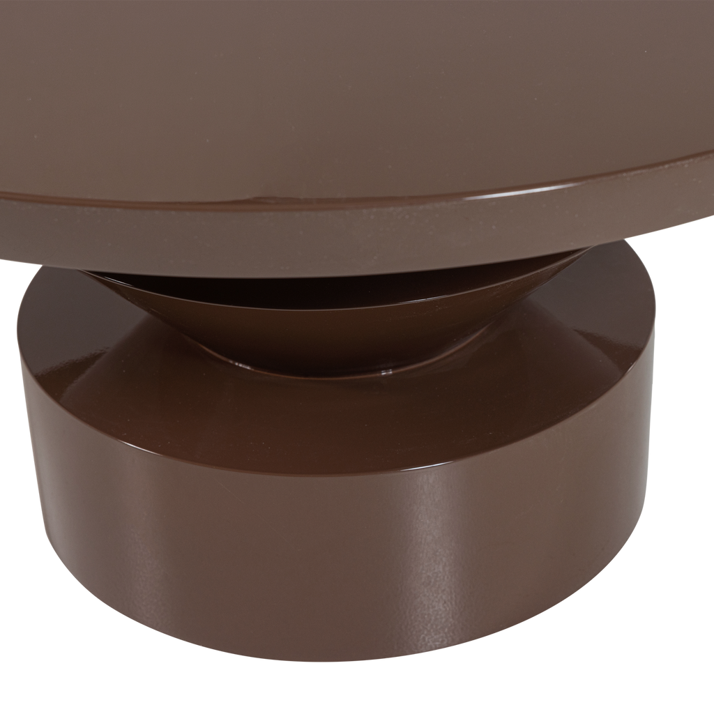 AUREN COFFEE TABLE WOOD HIGH GLOSS BROWN [fsc]