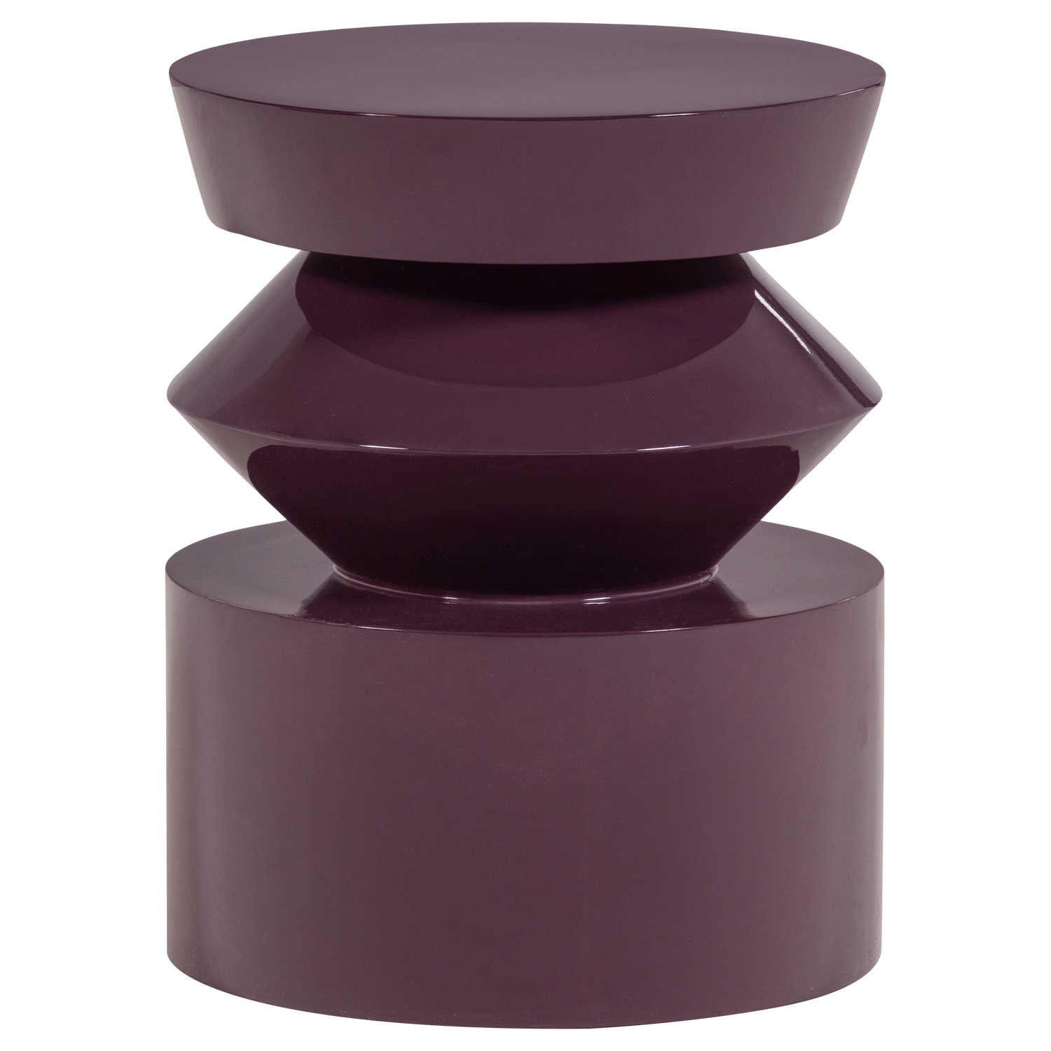 AUREN SIDE TABLE WOOD HIGH GLOSS PURPLE/BROWN [fsc]