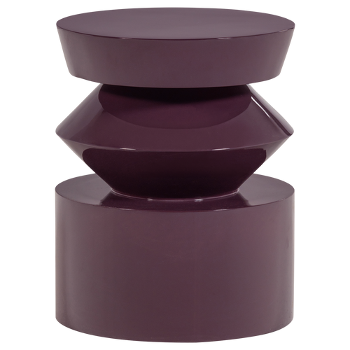 AUREN SIDE TABLE WOOD HIGH GLOSS PURPLE/BROWN [fsc]