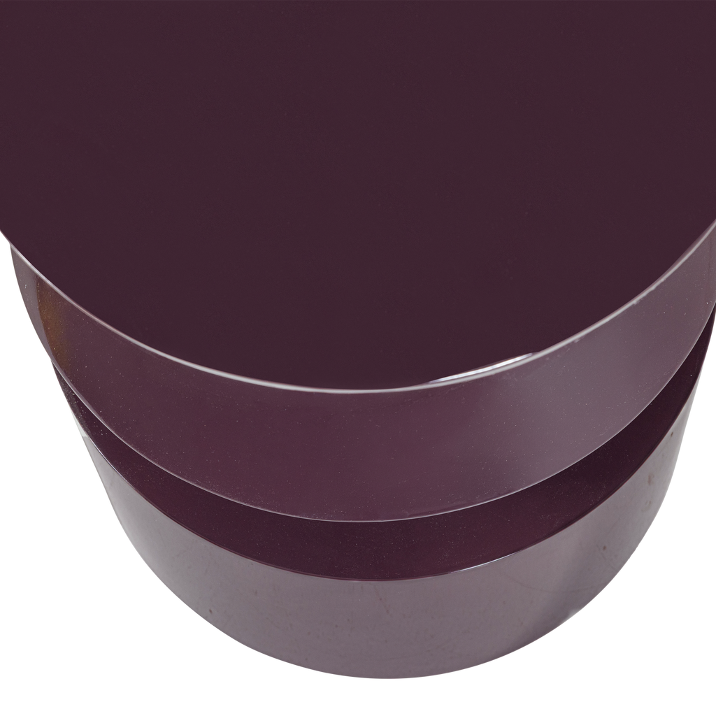 AUREN SIDE TABLE WOOD HIGH GLOSS PURPLE/BROWN [fsc]