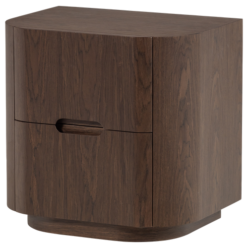 ARVI DRESSER/NIGHT STAND 2 DRAWERS WOOD VENEER BROWN