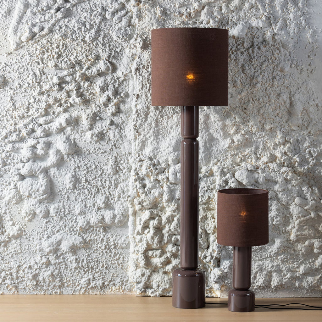 ZIVIAN FLOOR LAMP WOOD HIGH GLOSS DARK BROWN [fsc]