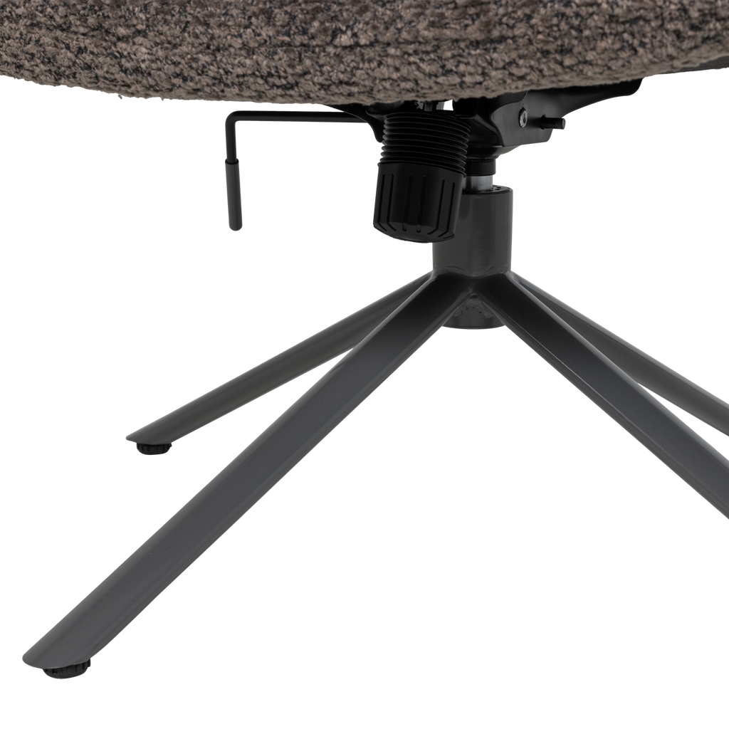 SOREN ADJUSTABLE SWIVEL ARMCHAIR WOOLLY BROWN