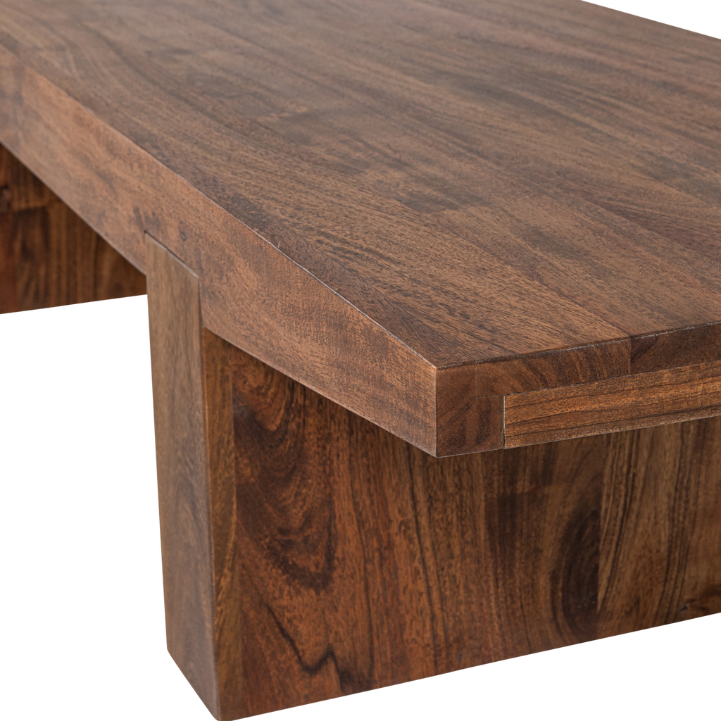 ERON COFFEE TABLE ACACIA WOOD BROWN