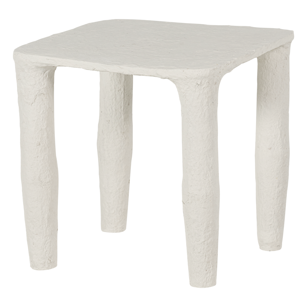 VION LOW SIDE TABLE PAPIER MACHE OFF WHITE