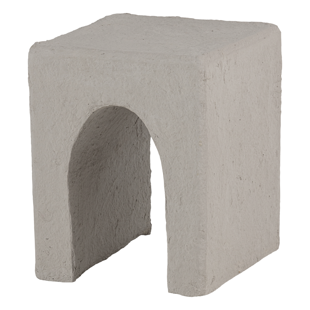 TOVI SIDE TABLE PAPIER MACHE GREY
