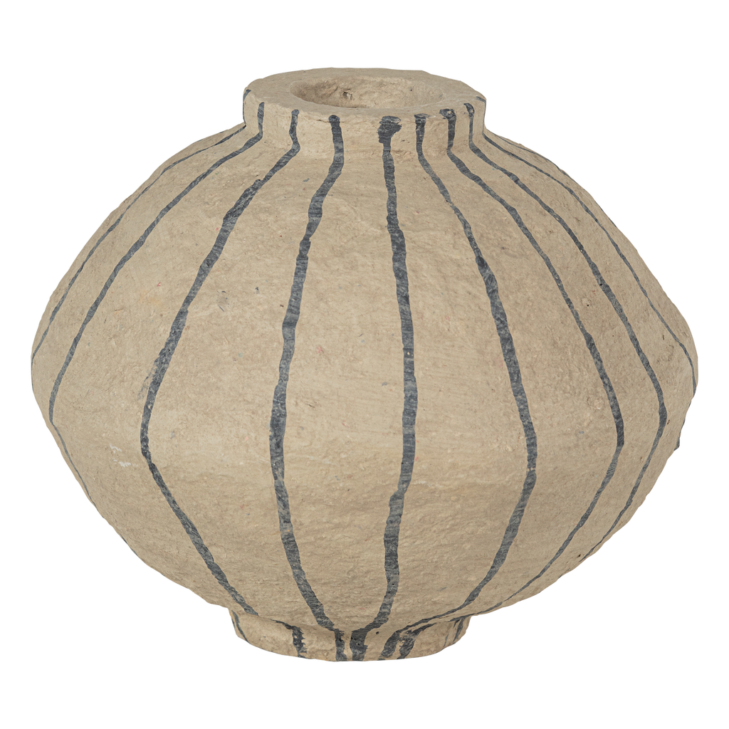 KARO DECORATION VASE PAPIER MACHE SAND
