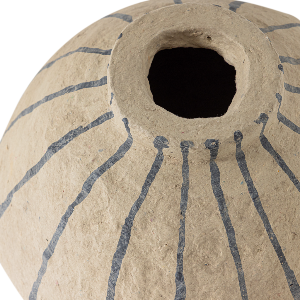 KARO DECORATION VASE PAPIER MACHE SAND