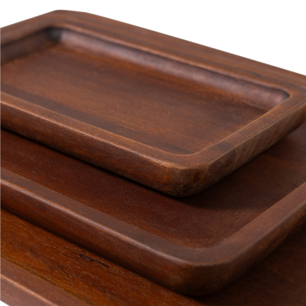 TRAYLA SERVING TRAY MANGO WOOD BROWN - SET OF 3