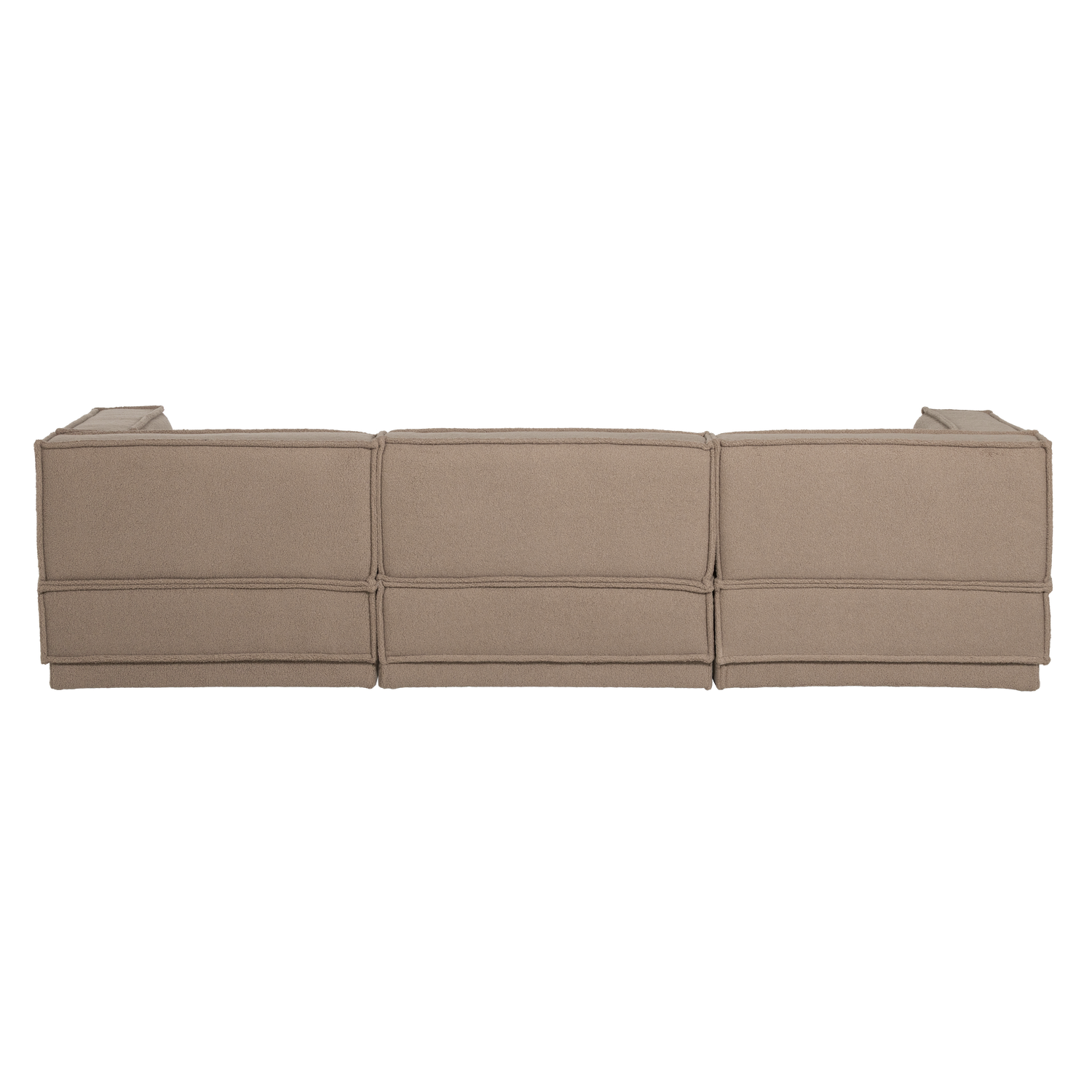 MANU CHAISE LONGUE SOFA LEFT TEDDY TAUPE [fsc]
