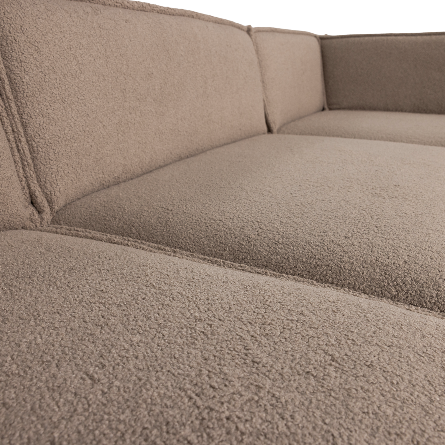 MANU CHAISE LONGUE SOFA RIGHT TEDDY TAUPE [fsc]