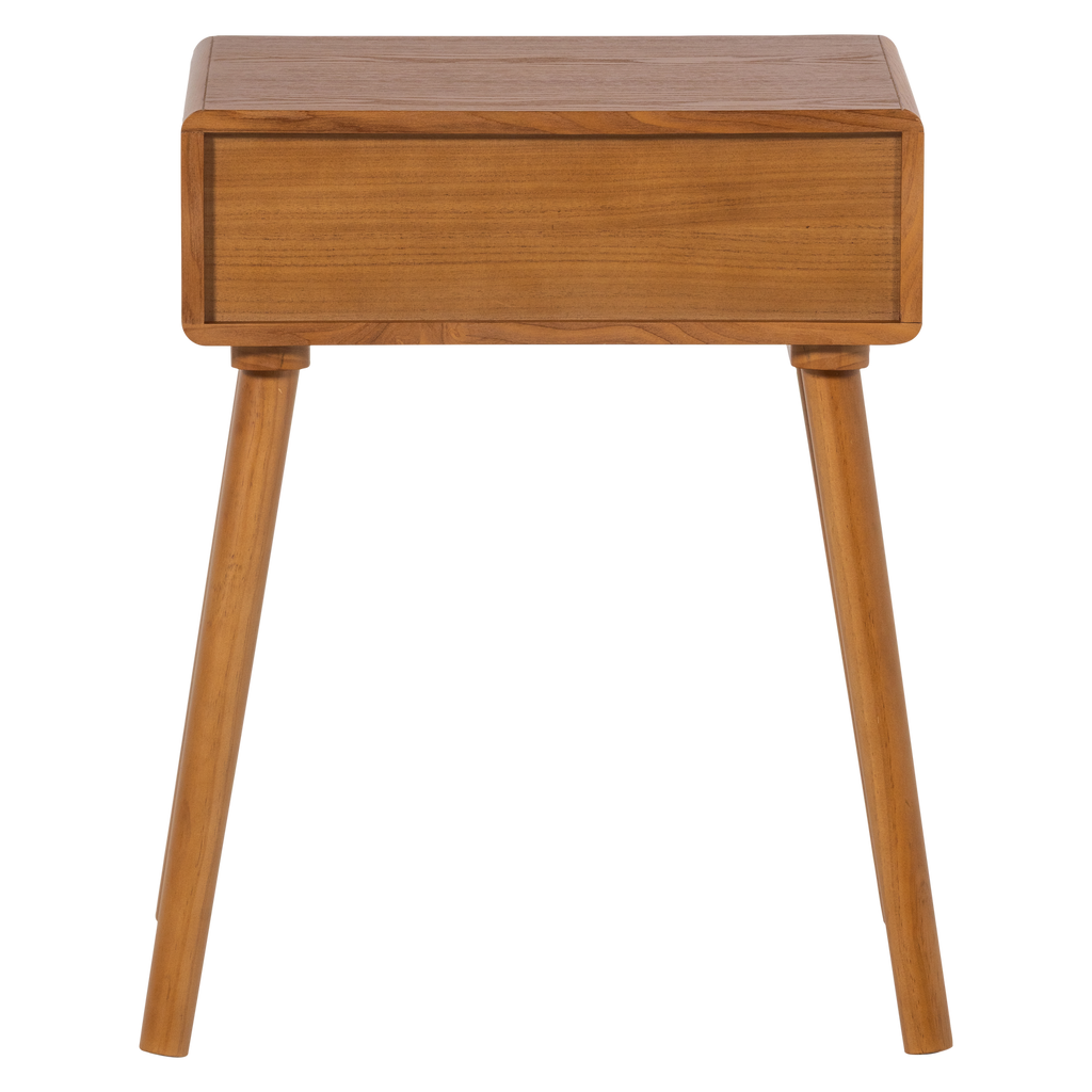 NELO NIGHTSTAND/SIDE TABLE WOOD BROWN [fsc]