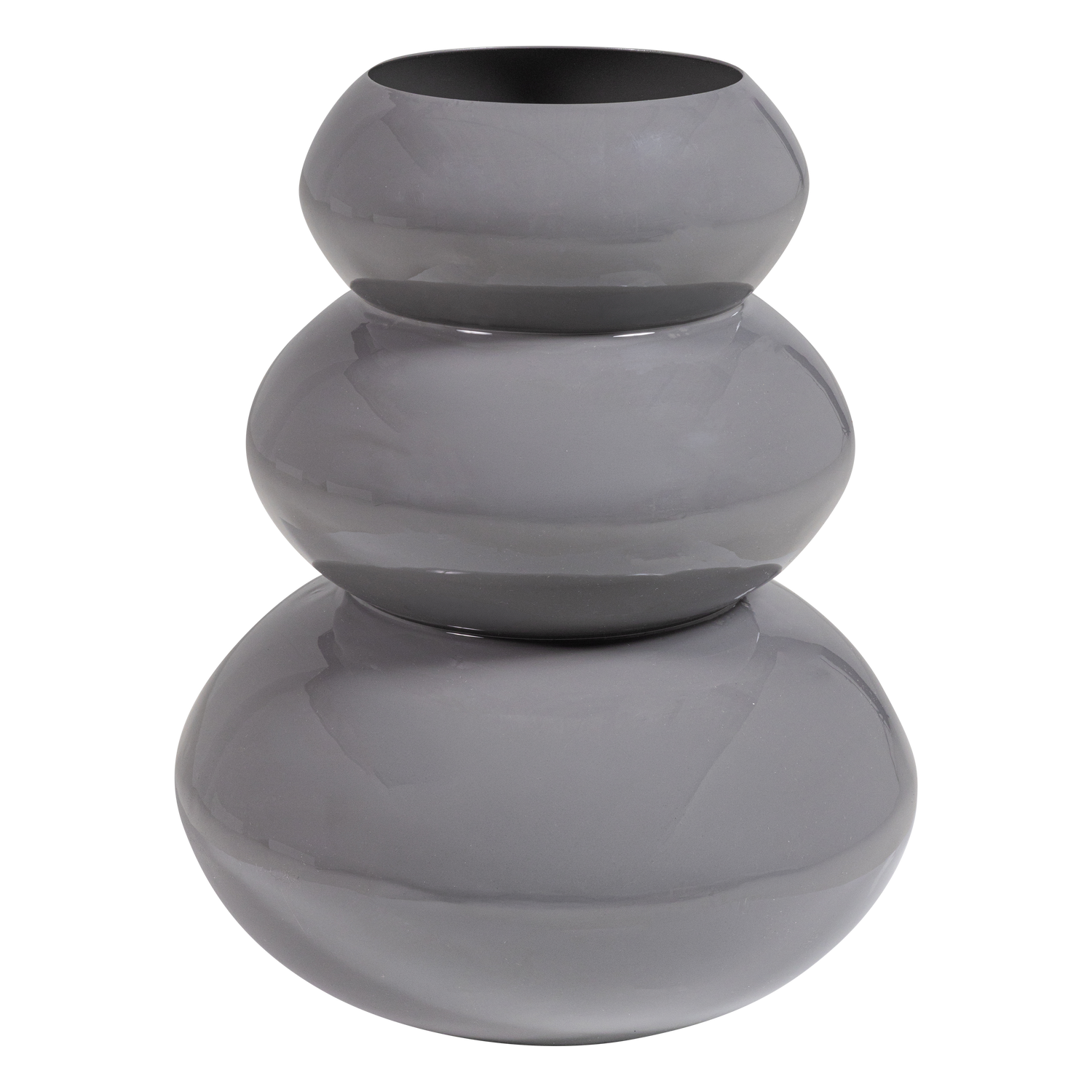 TERA VASE METAL HIGH GLOSS LIGHT GREY