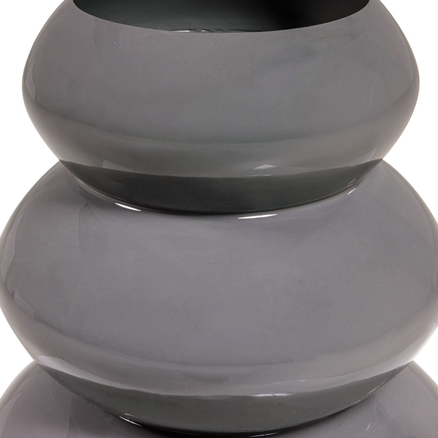 TERA VASE METAL HIGH GLOSS LIGHT GREY