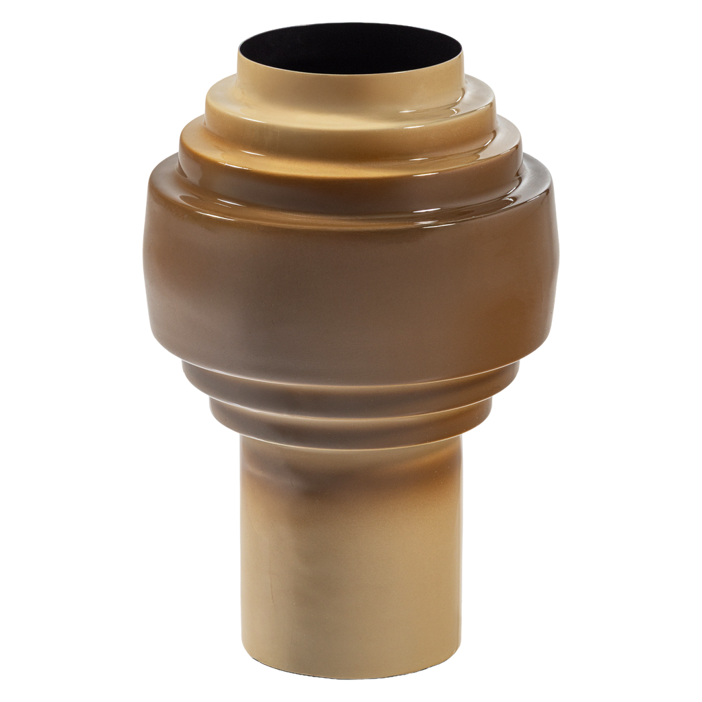 ORBA VASE 36X24 CM METAL HIGH GLOSS SAND