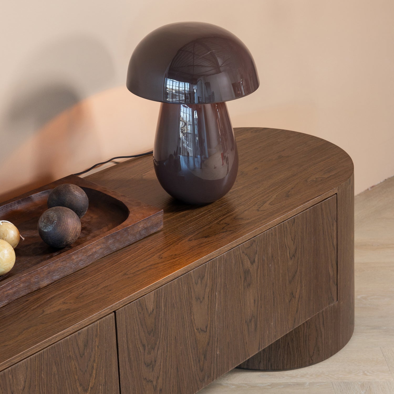 LUMOR TABLE LAMP METAL HIGH GLOSS BROWN